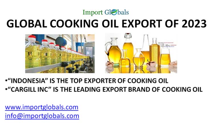 Cooking Oil Export Market: Top Global Export Trade Destinations of 2023